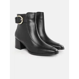 Lino Perros Women Mid-Top Buckle Detailing Regular Boots