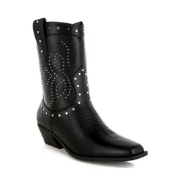 London Rag Women Block-Heeled Biker Boots