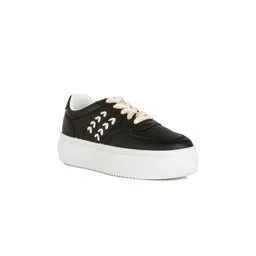 London Rag Women Contrast Sole Lace Up Sneakers