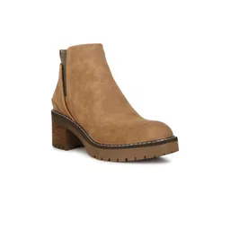 London Rag Women Mid Top Platform Heel Regular Boots