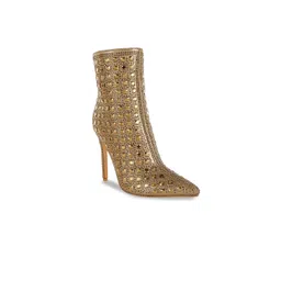 London Rag Women Pointed Toe Rhinestones Stiletto Boots