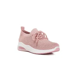London Rag Women Woven Design Lace-Up Sneakers