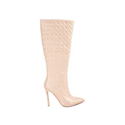 London Rag Women's Beige Stiletto Booties