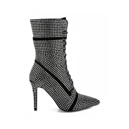 London Rag Women's Black Stiletto Booties