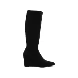 London Rag Women's Black Wedge Booties