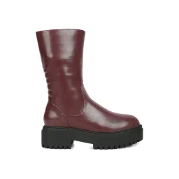London Rag Women's Burgundy Casual Boots