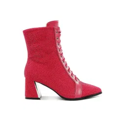 London Rag Women's Fuchsia Derby Boots