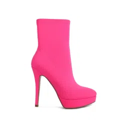 London Rag Women's Fuchsia Stiletto Booties