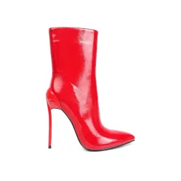 London Rag Women's Red Stiletto Booties