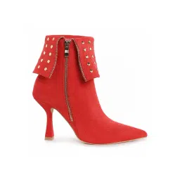 London Rag Women's Red Stiletto Booties