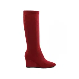London Rag Women's Red Wedge Booties