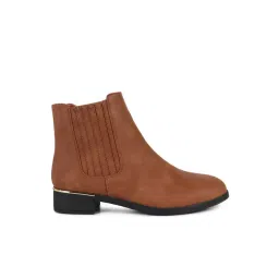 London Rag Women's Tan Chelsea Boots