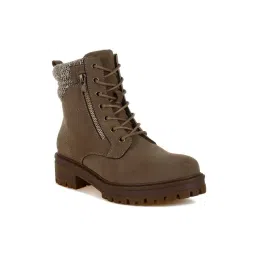 London Rag Women's Taupe Derby Boots