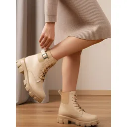 Longwalk Women Round Toe Lace-Ups Regular Boots