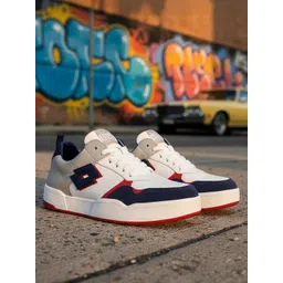 Lotto Men Colourblocked Leather Sneakers