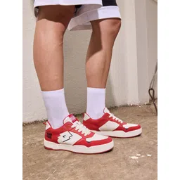 Lotto Men Hoop Star OG Red Leather Sneakers