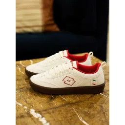 Lotto Men's Brasil Select Urbano White & Red Sneakers