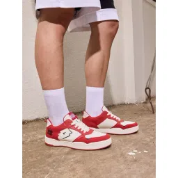 Lotto Men's Leggenda Hoop Star OG White & Molten Lava Sneakers