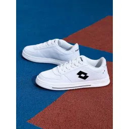 Lotto Men's Strada White & Black Sneakers