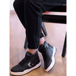 Lotto Women Hoop Star OG High Black Leather Sneakers