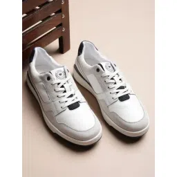 Louis Philippe Men's White Sneakers