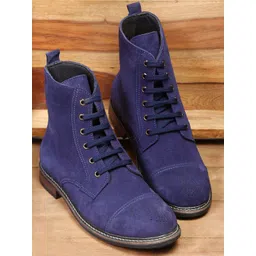 LOUIS STITCH Men Block-Heeled Biker Boots