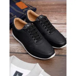 Louis Stitch Men's Egyptian Black Casual Sneakers