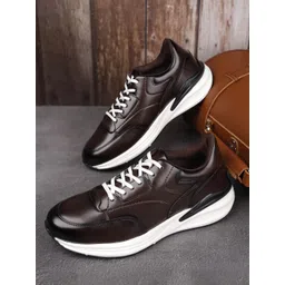 LOUIS STITCH Men's Mexican Brown Leatherette Fashion Sneaker Cushioned Casual Shoes