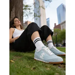 Louis Stitch Sky Blue Lightweight and Comfortable Casual Lace-Up Sneakers