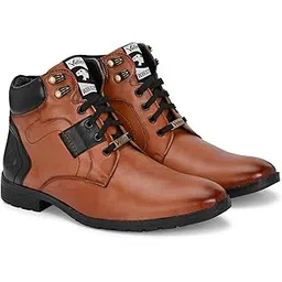 LUCAS Men's Mid Ankle Stylish Casual Lace-Up Boots