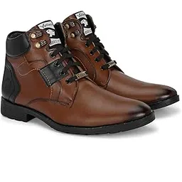 LUCAS Men's Mid Ankle Stylish Casual Lace-Up Boots