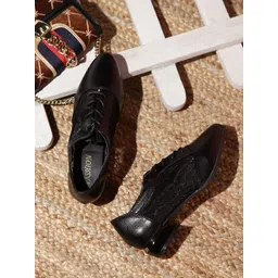 LULU & SKY Women Combat Block Heeled Boots