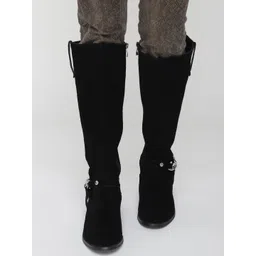 LULU & SKY Women Round Toe Casual Block-Heeled Regular Boots