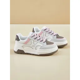 LULU & SKY Women Woven Design PU Sneakers