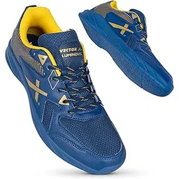 Luminous Tennis/Badminton Court Shoe, Elegent Design, Rubber Sole, Slip Resistance, Light Weight, EVA Insocks for Comfort