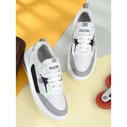Mactree Men White & Black Colourblocked Lace-Ups Sneakers