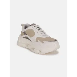 Marc Loire Women PU Round Toe Lace-Ups Sneakers