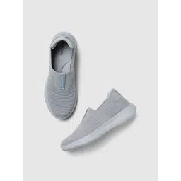 Marc Loire Women Textured Round Toe Memory Foam Textile Slip-On Sneakers