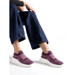 Marc Loire Women Woven Design Slip-On Sneakers