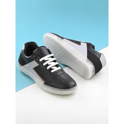 Mast & Harbour Men Textured Lightweight Comfort Insole Contrast Sole Sneakers