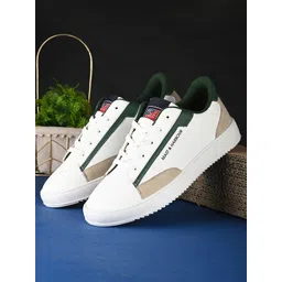 Mast & Harbour Men White Round Toe Lightweight Sneakers