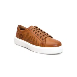 mccoy Men Woven Design Leather Sneakers
