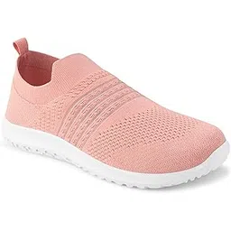 Memory Foam Women's Casual Knitted Slip-On Shoes | Comfortable Lightweight Walking Shoes for Office Travel for Girls and Ladies | Sizes 4-9