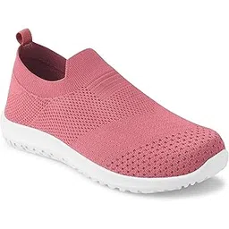 Memory Foam Women's Casual Knitted Slip-On Shoes | Comfortable Lightweight Walking Shoes for Office Travel for Girls and Ladies | Sizes 4-9