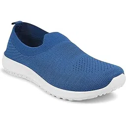 Memory Foam Women's Casual Knitted Slip-On Shoes | Comfortable Lightweight Walking Shoes for Office Travel for Girls and Ladies | Zuri Black | Sizes 4-9