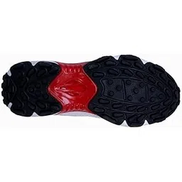 Men All Rounder Shoe for Cricket Sports Outdoor with Rubber Sole Light Weight in PU (Blue/Red)