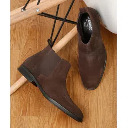 Men Brown Suede Chelsea Boots Boots For Men
