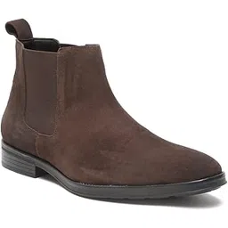 Men Brown Suede Chelsea Boots