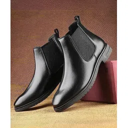 Men Casual Comfortable Chelsea Slip-On Outdoor Synthetic Leather Boots For Men