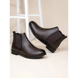 Men Casual Comfortable Chelsea Slip-On Outdoor Synthetic Leather Boots For Men